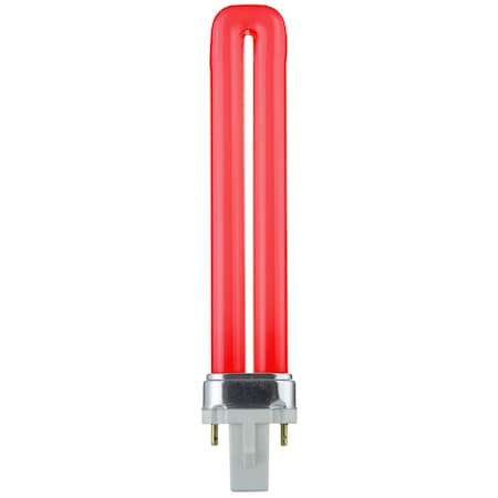 Sunlite Sunlite PL9 Watt PL 2-Pin Single U-Shaped Twin Tube G23 Base, Red, PK50 60300-SU